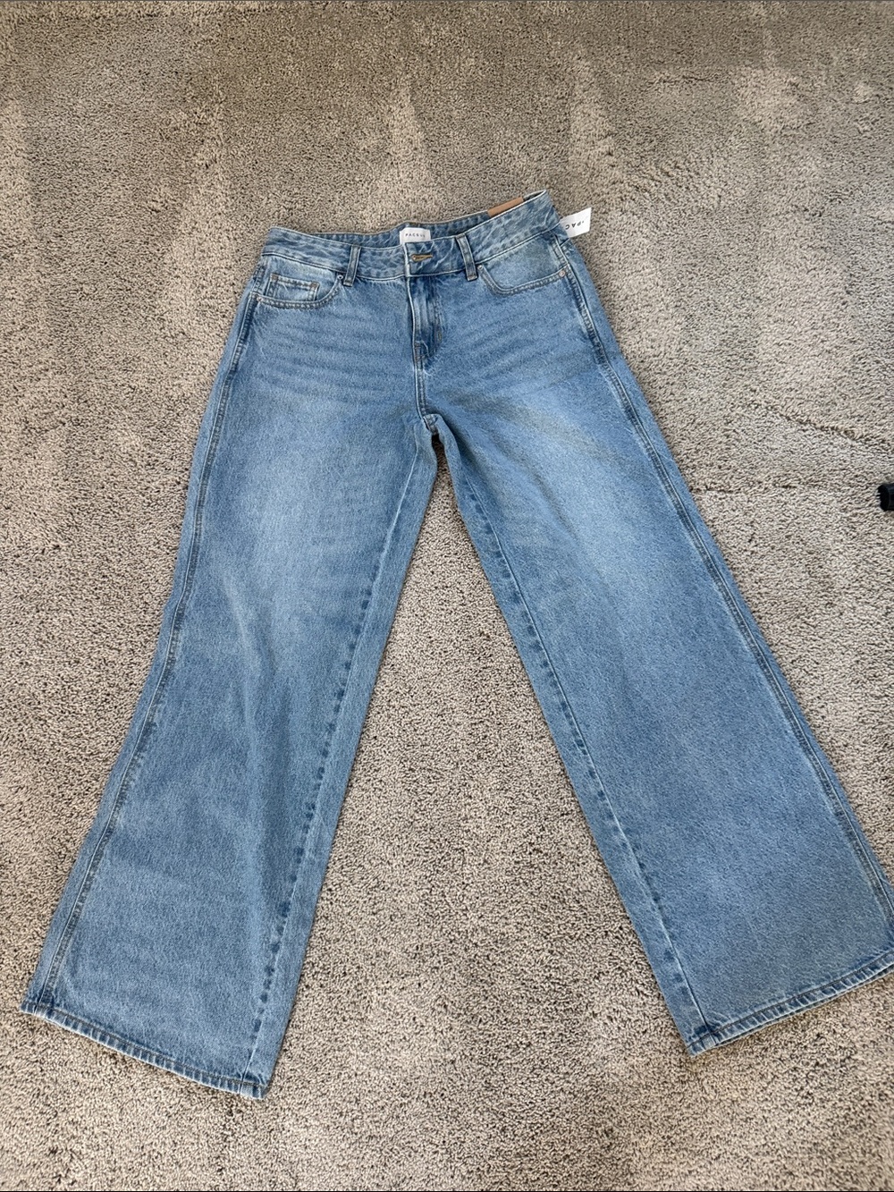 PacSun Women's Light Blue Wide-Leg Jeans
